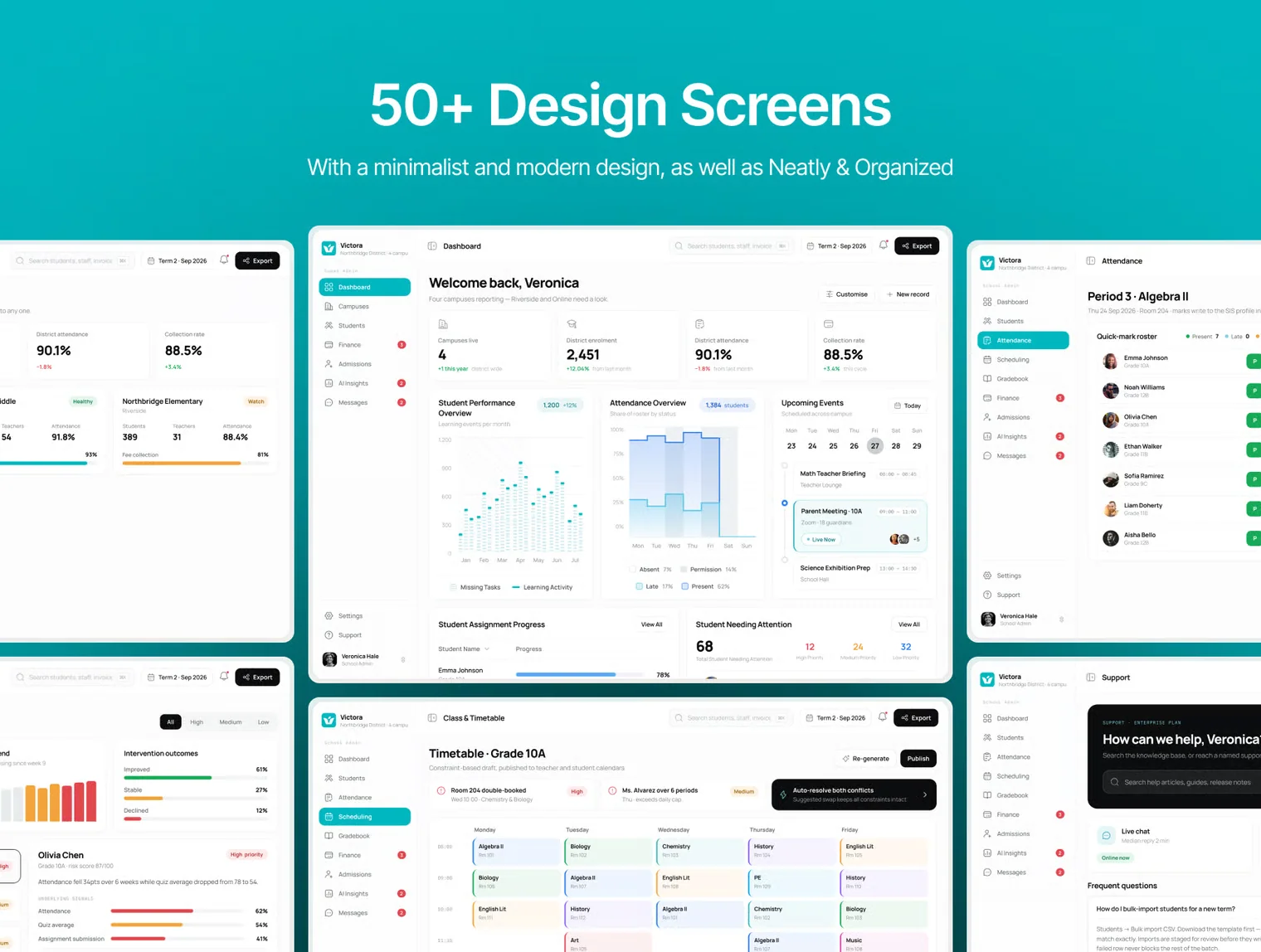 School Management System Web App UI Kit 6