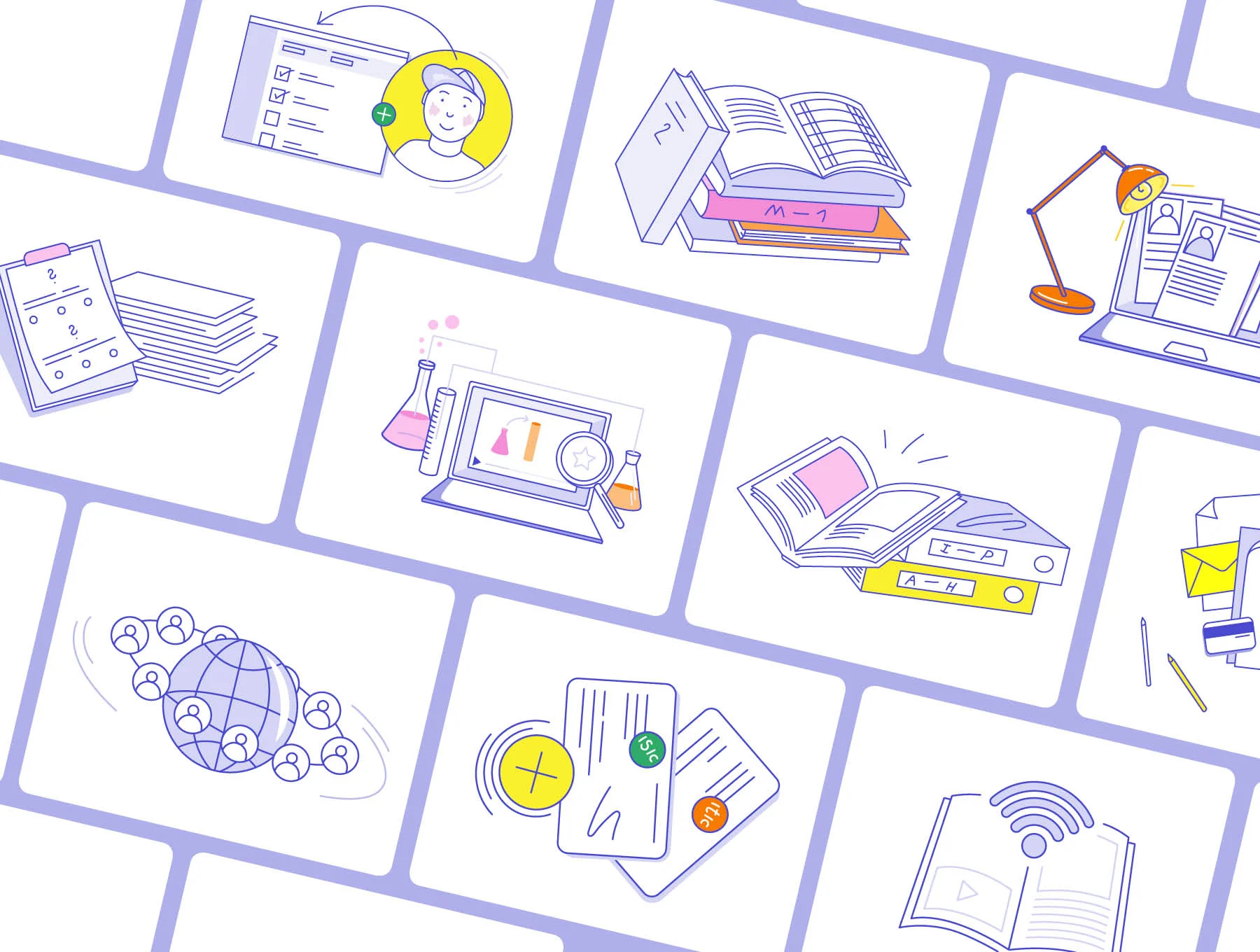 School & Online Education Illustrations 6
