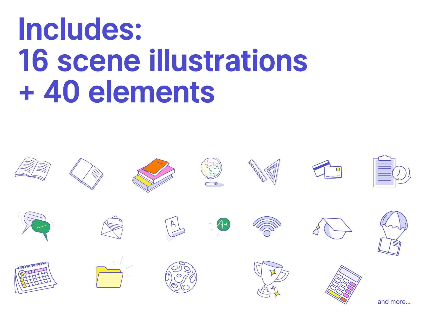 School & Online Education Illustrations 8