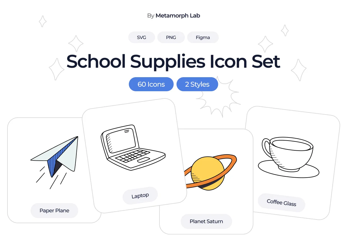 School Supplies Icon Set