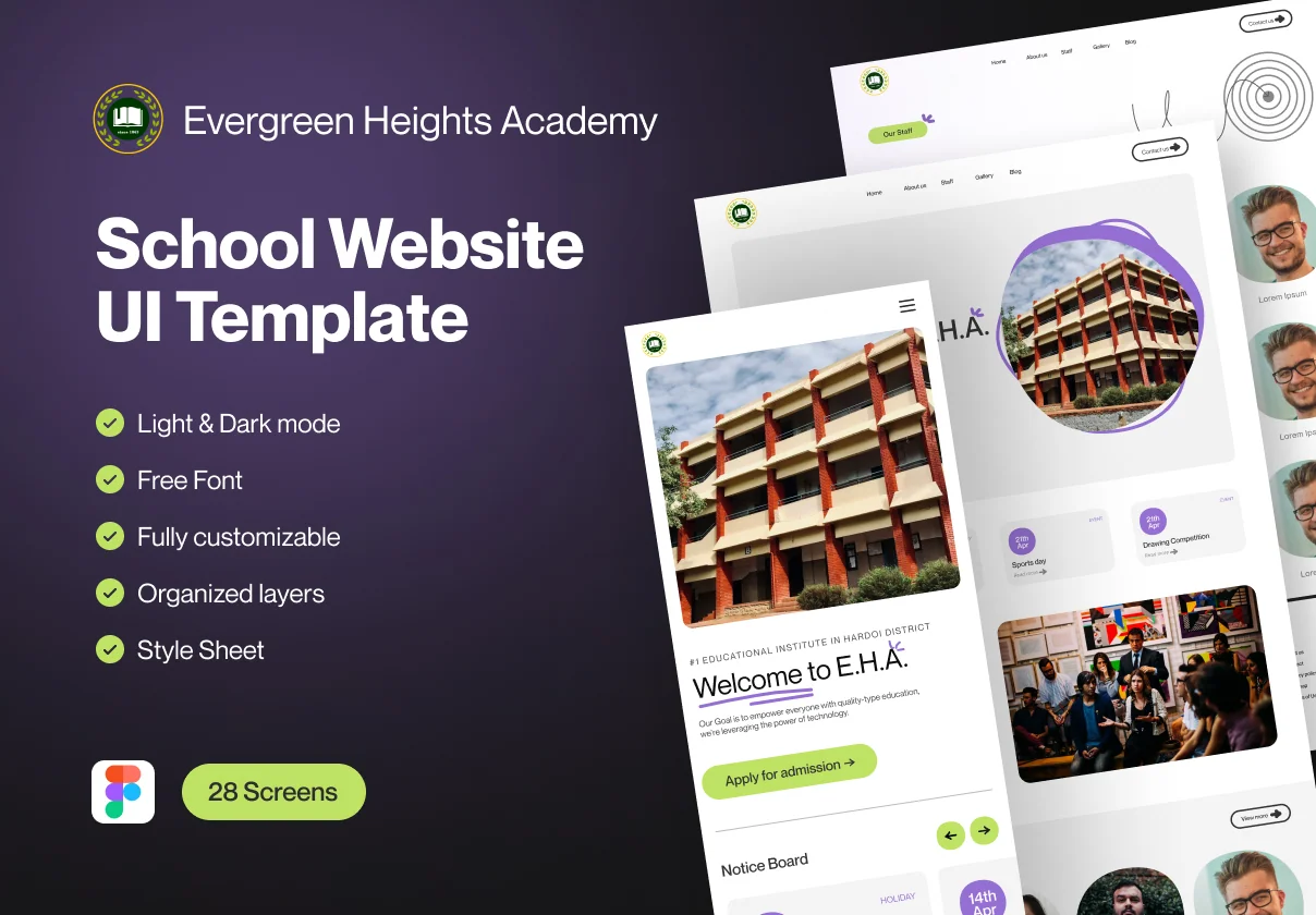 School Website UI Template