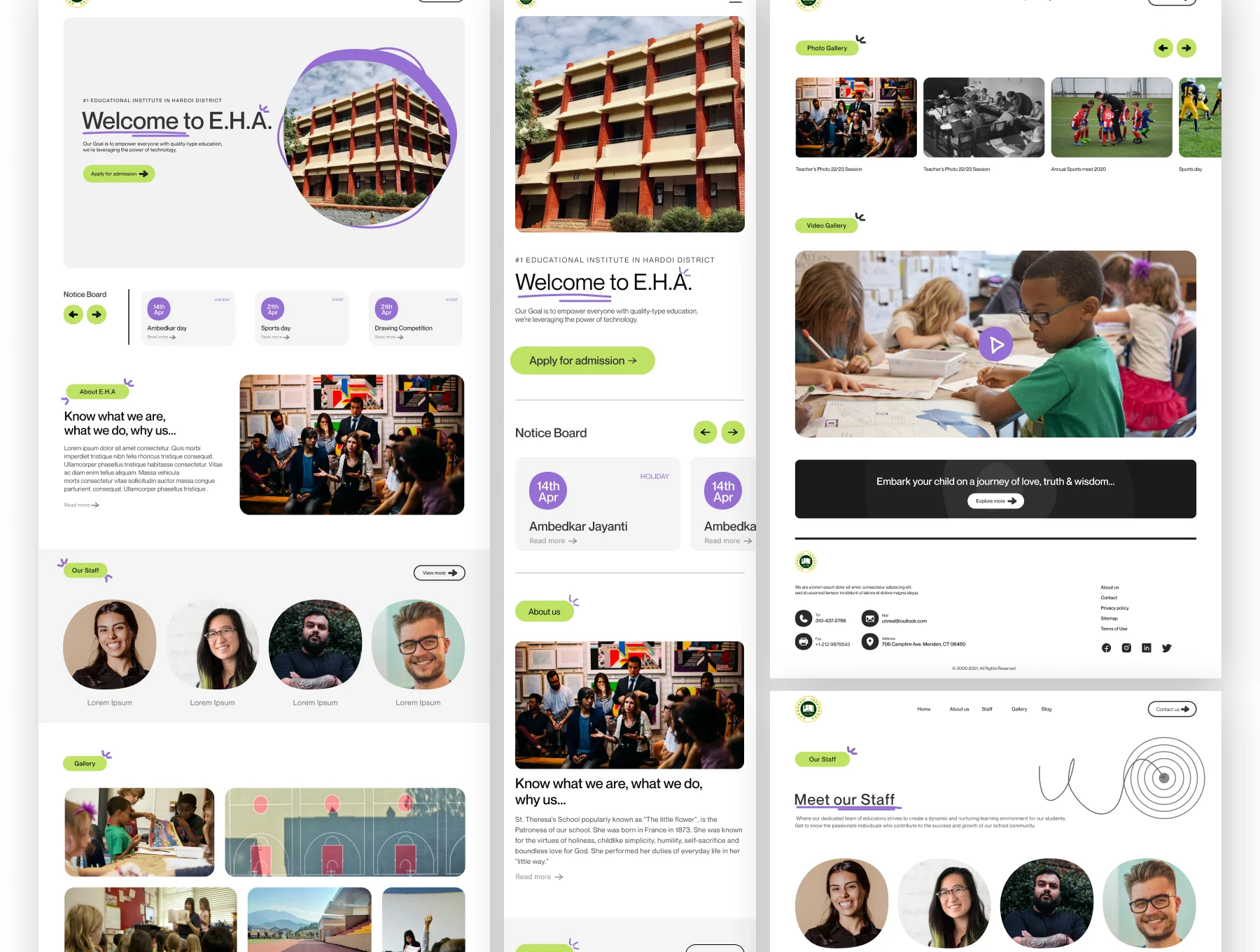 School Website UI Template 3