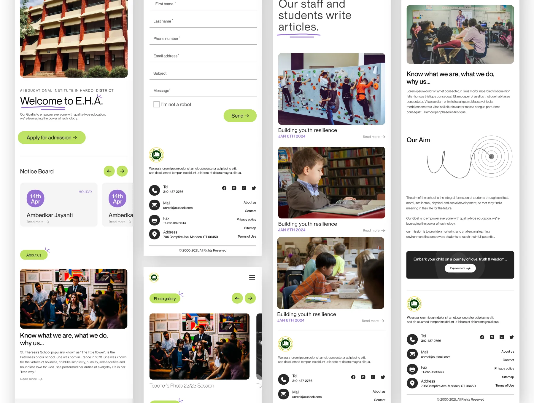 School Website UI Template 4