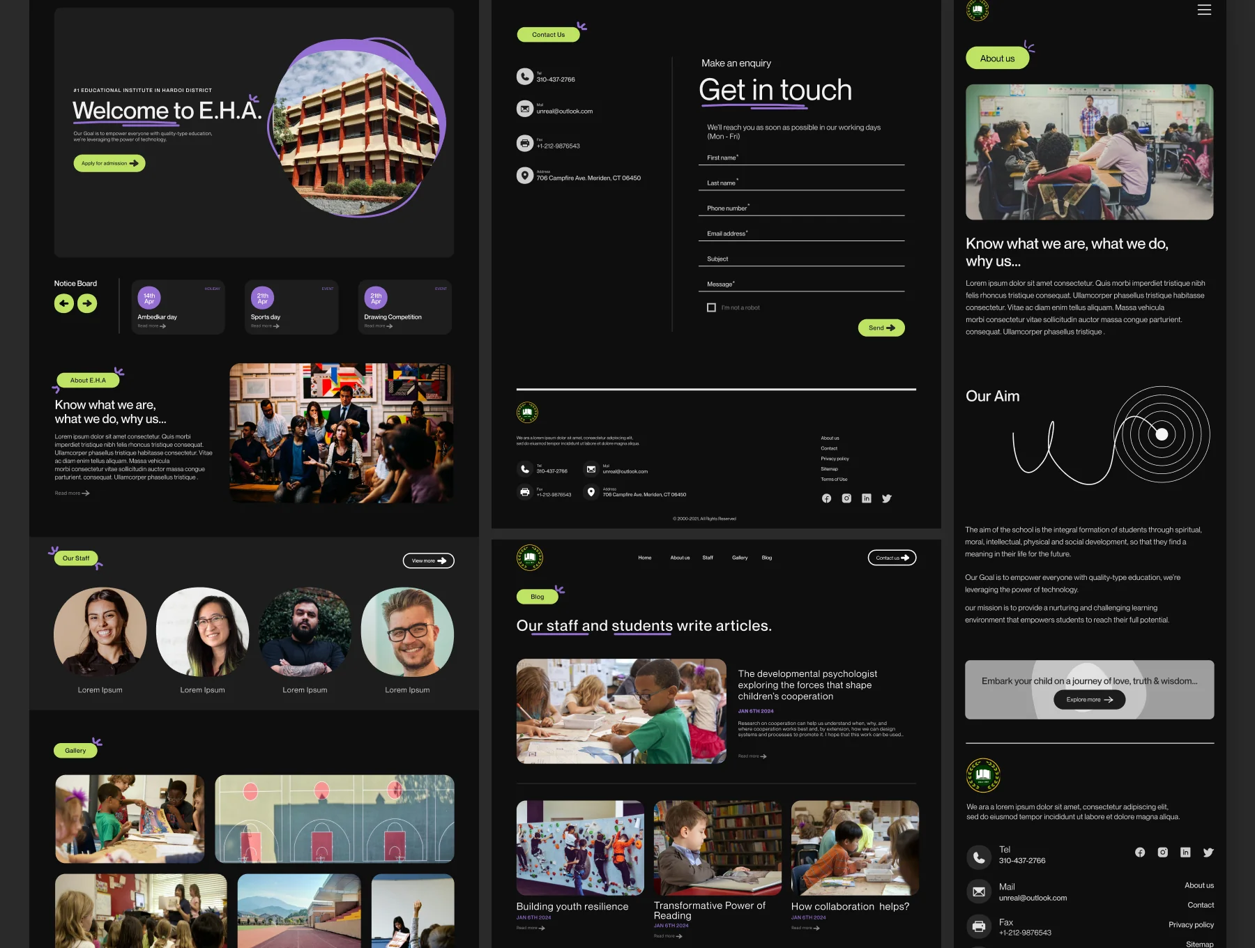 School Website UI Template 5