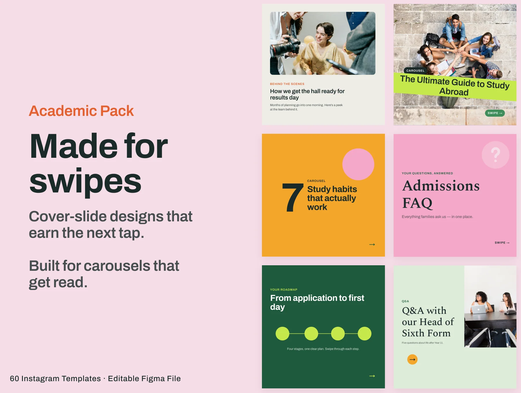 Schoolyard Academic Pack - 60 Instagram (Canva + Figma) 3