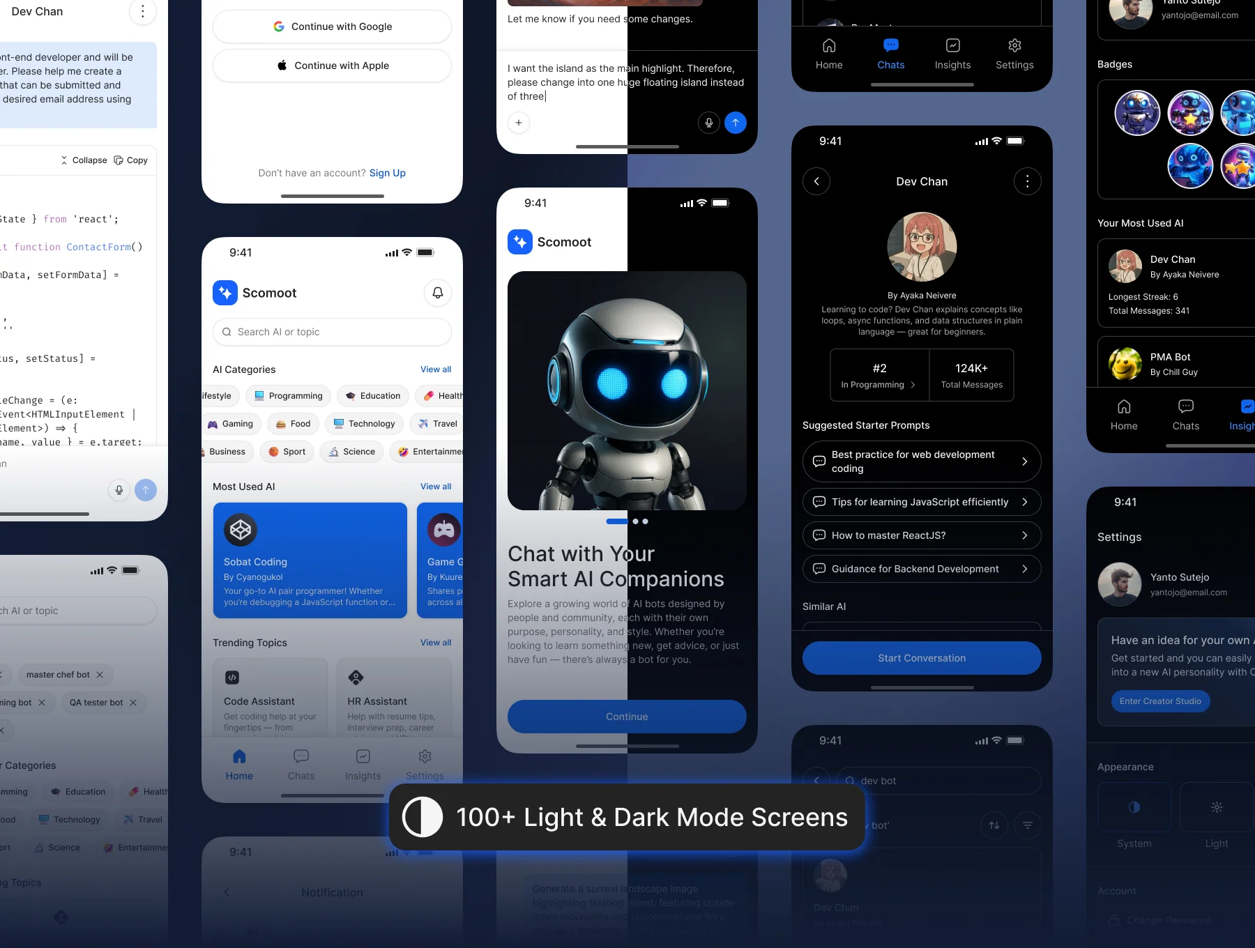 Scomoot - AI Assistant Chatbot App UI Kit 3