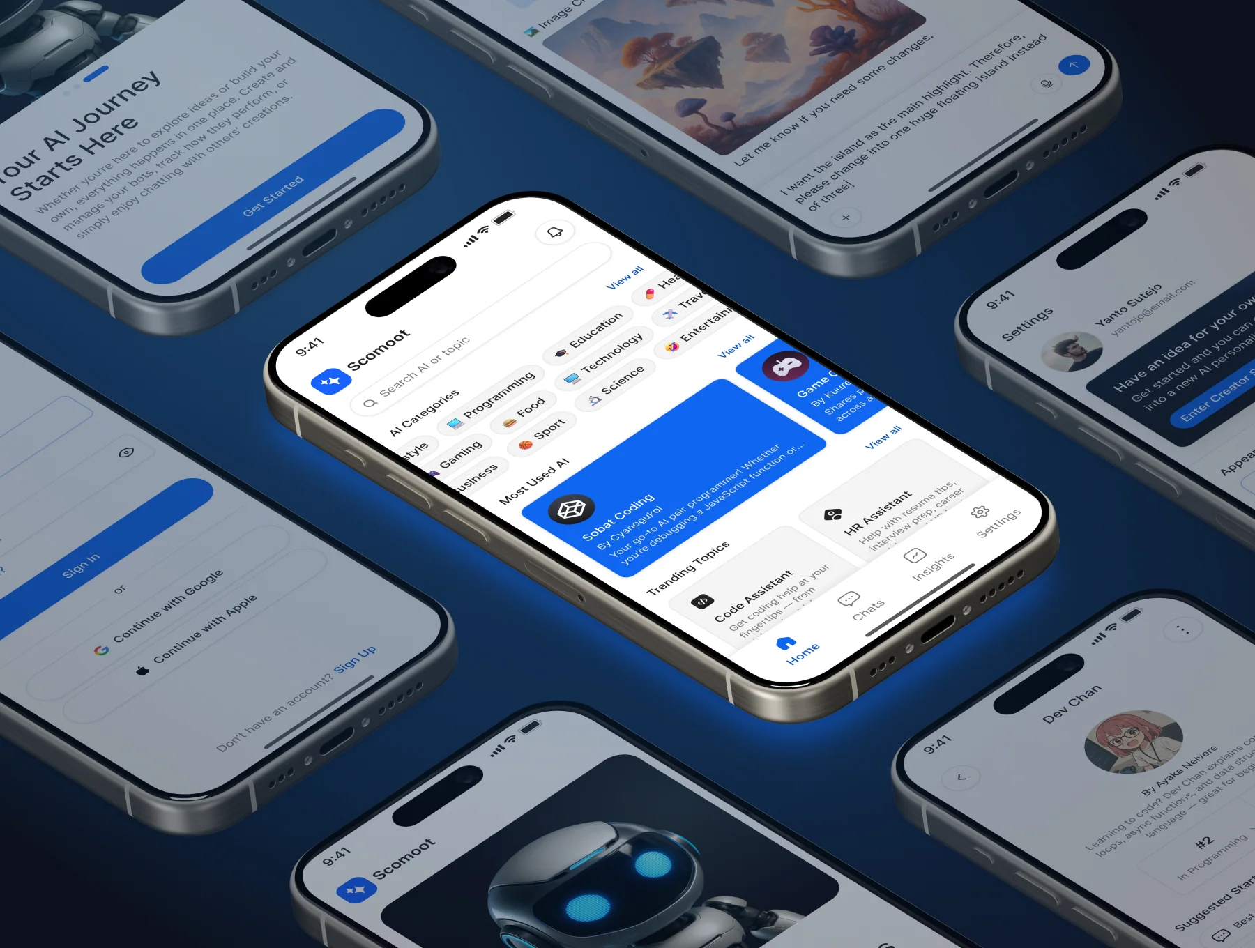 Scomoot - AI Assistant Chatbot App UI Kit 4