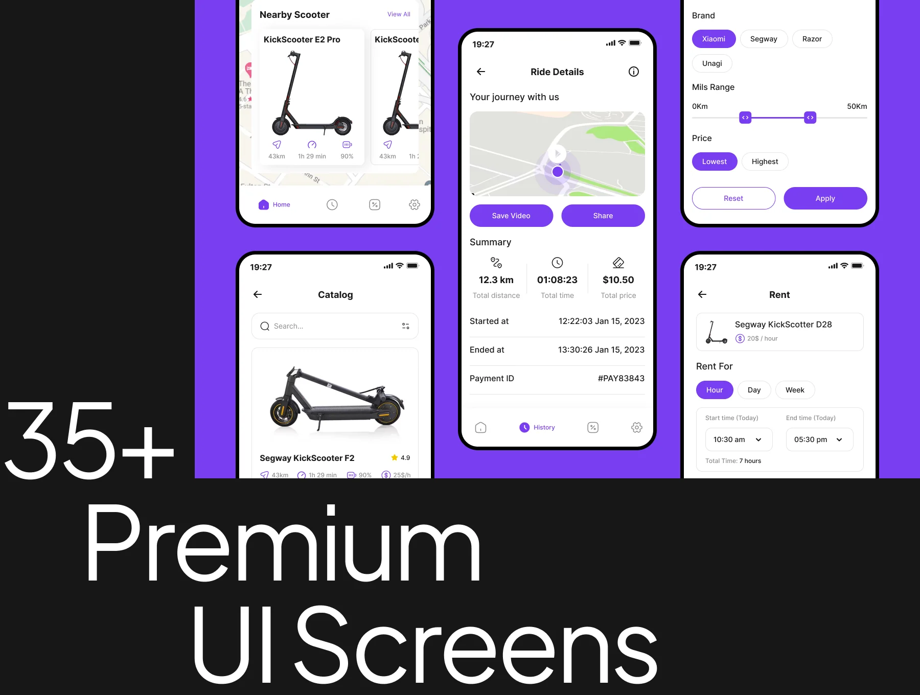 Scooter Rent App UI Kit 5