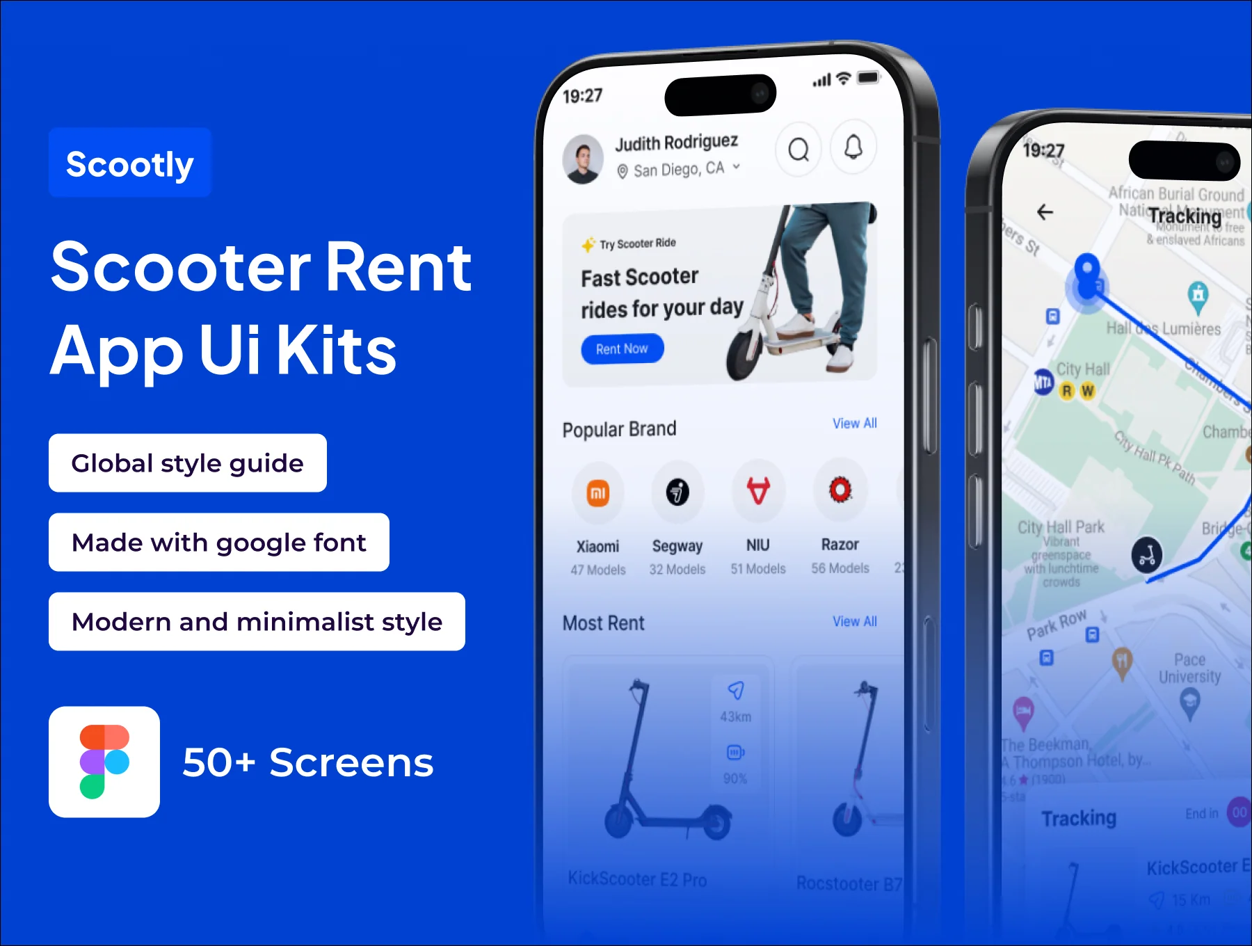 Scootly - Scooter Rent Premium UI KIts App