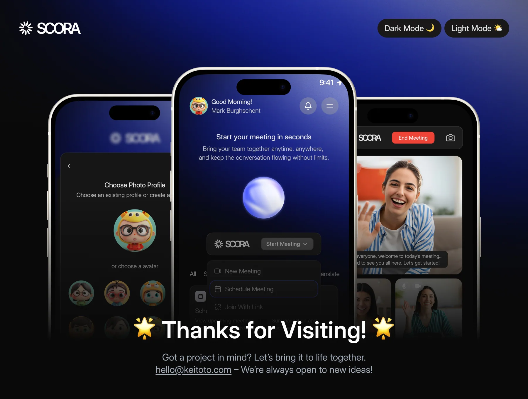 Scora — AI Meeting Video Mobile Apps UI Kit 6