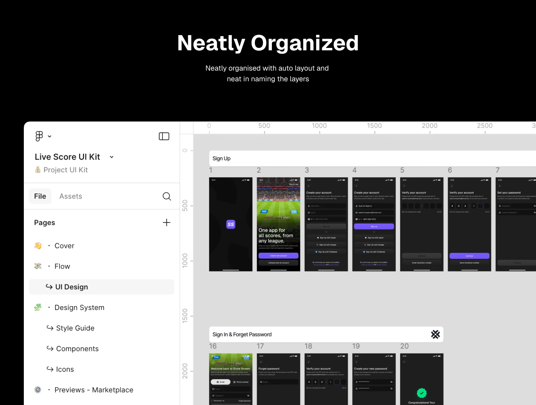 Score Stream - Live Score Mobile App UI Kit 3