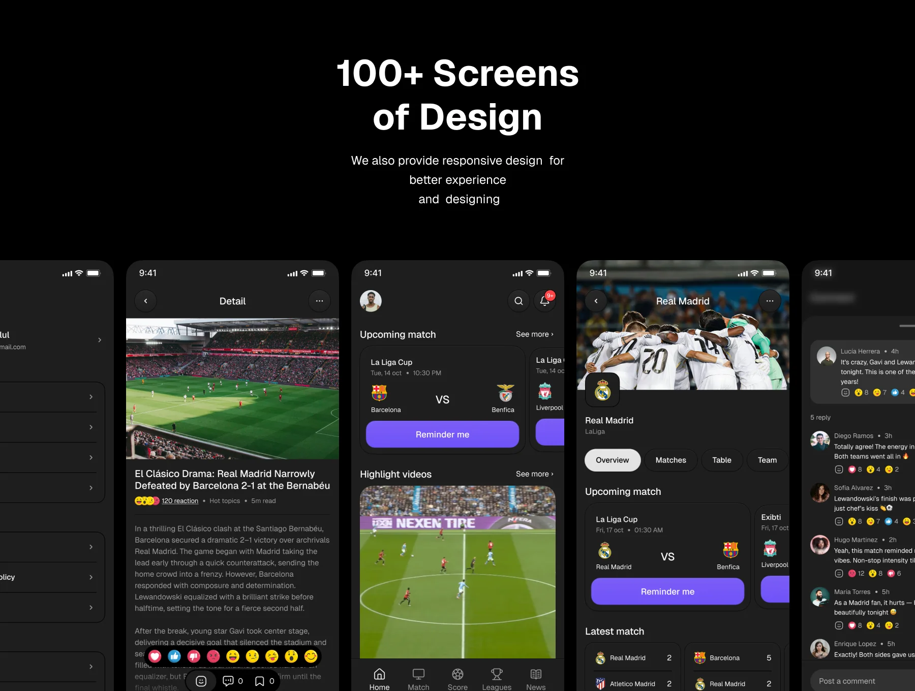 Score Stream - Live Score Mobile App UI Kit 5