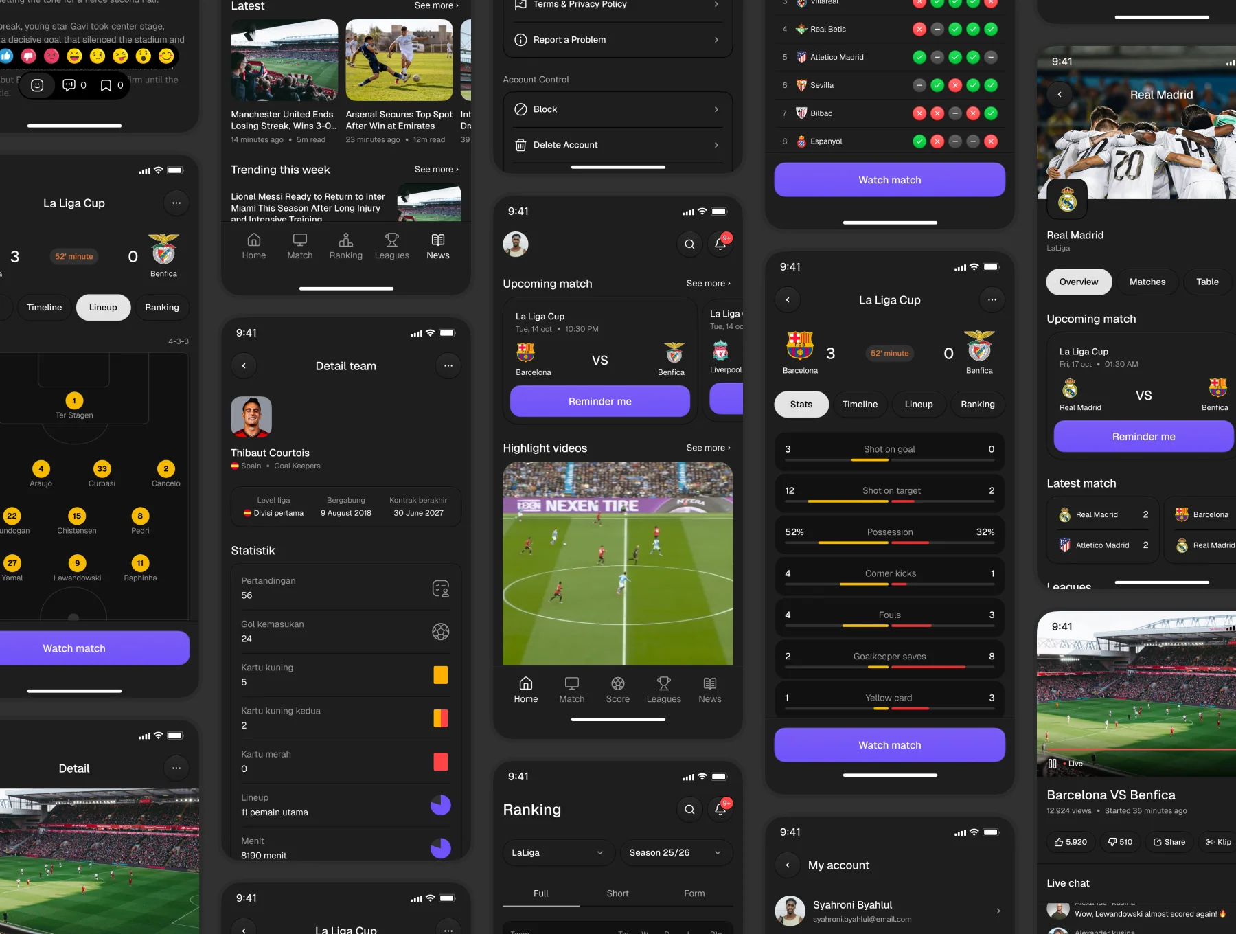 Score Stream - Live Score Mobile App UI Kit 6