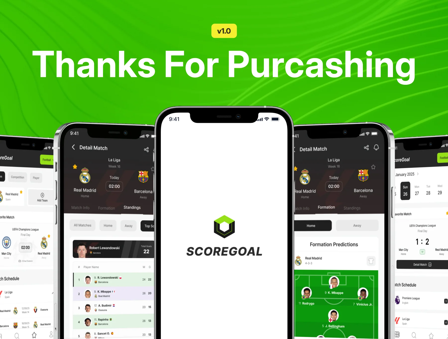 ScoreGoal - Live Score Sport App UI Kit 6