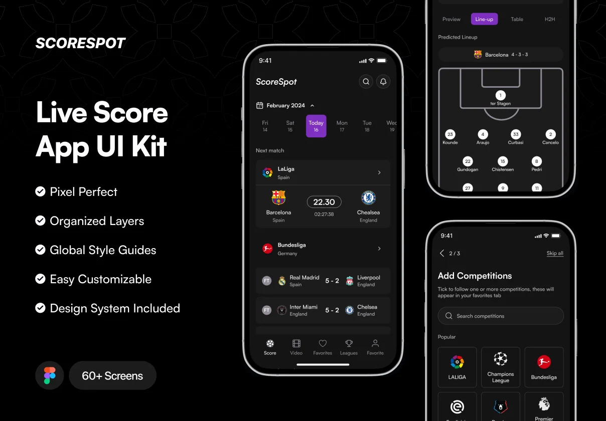 SCORESPOT - Live Score UI Kit