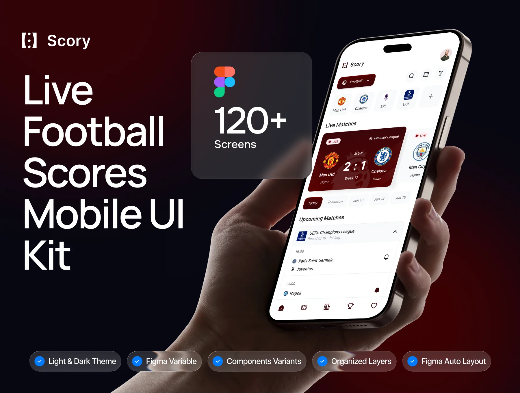 Scory - Live Football Scores Mobile Apps UI KIT