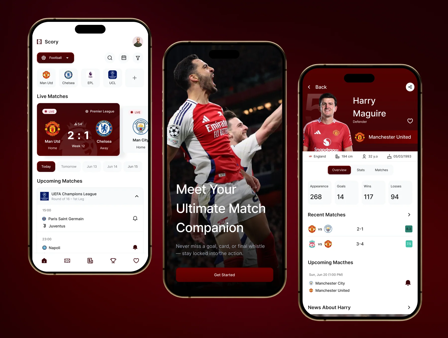Scory - Live Football Scores Mobile Apps UI KIT 7