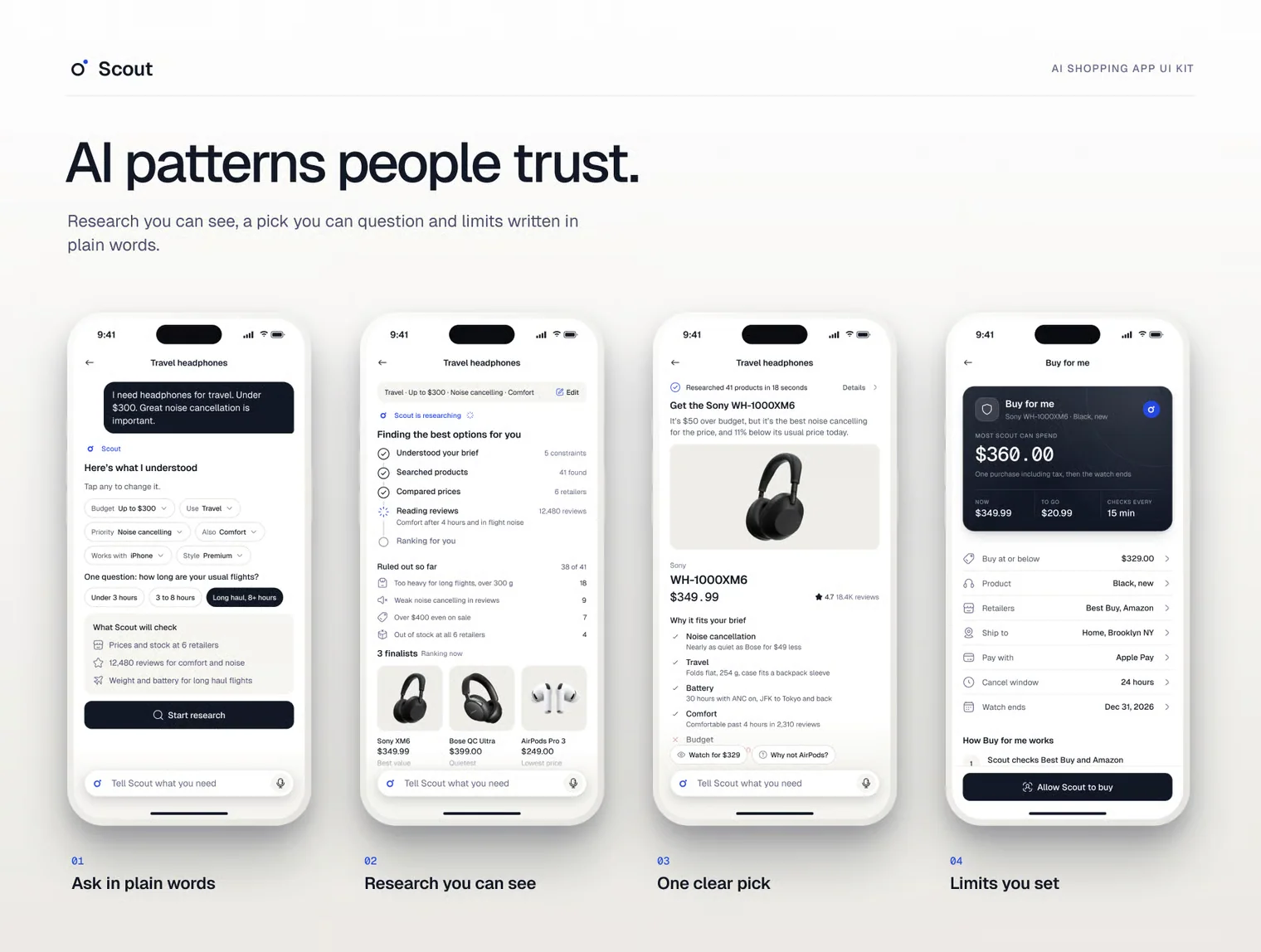 Scout: AI Shopping App UI Kit 4