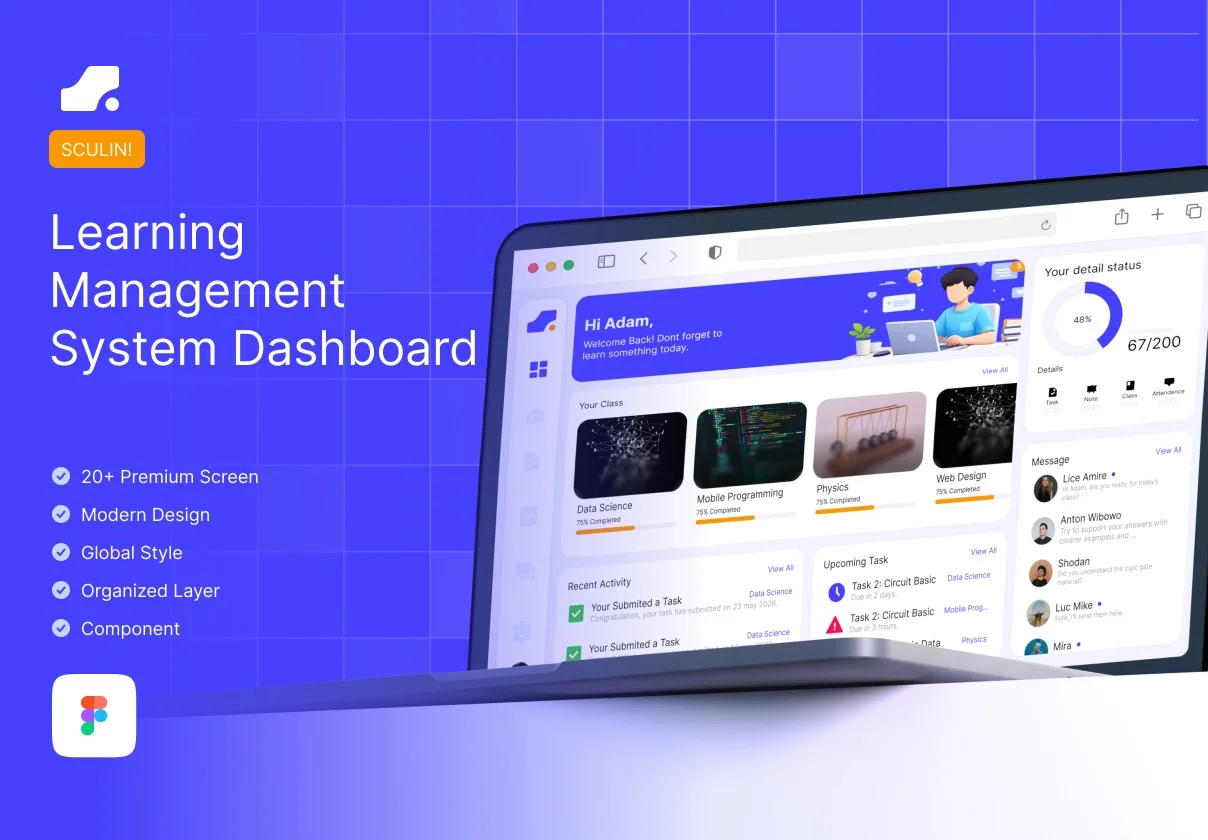 Sculin! - Learning Management System Dashboard