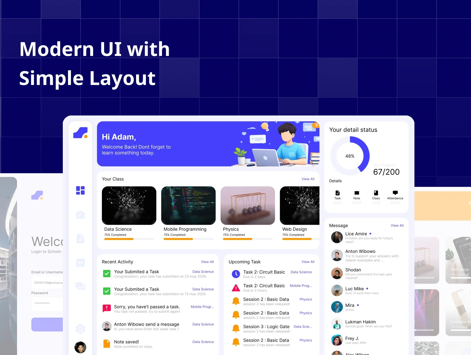 Sculin! - Learning Management System Dashboard 4