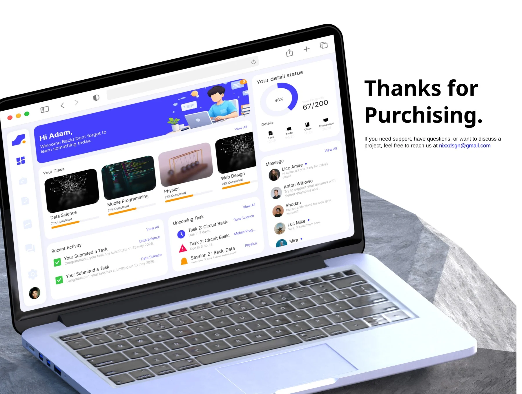 Sculin! - Learning Management System Dashboard 6