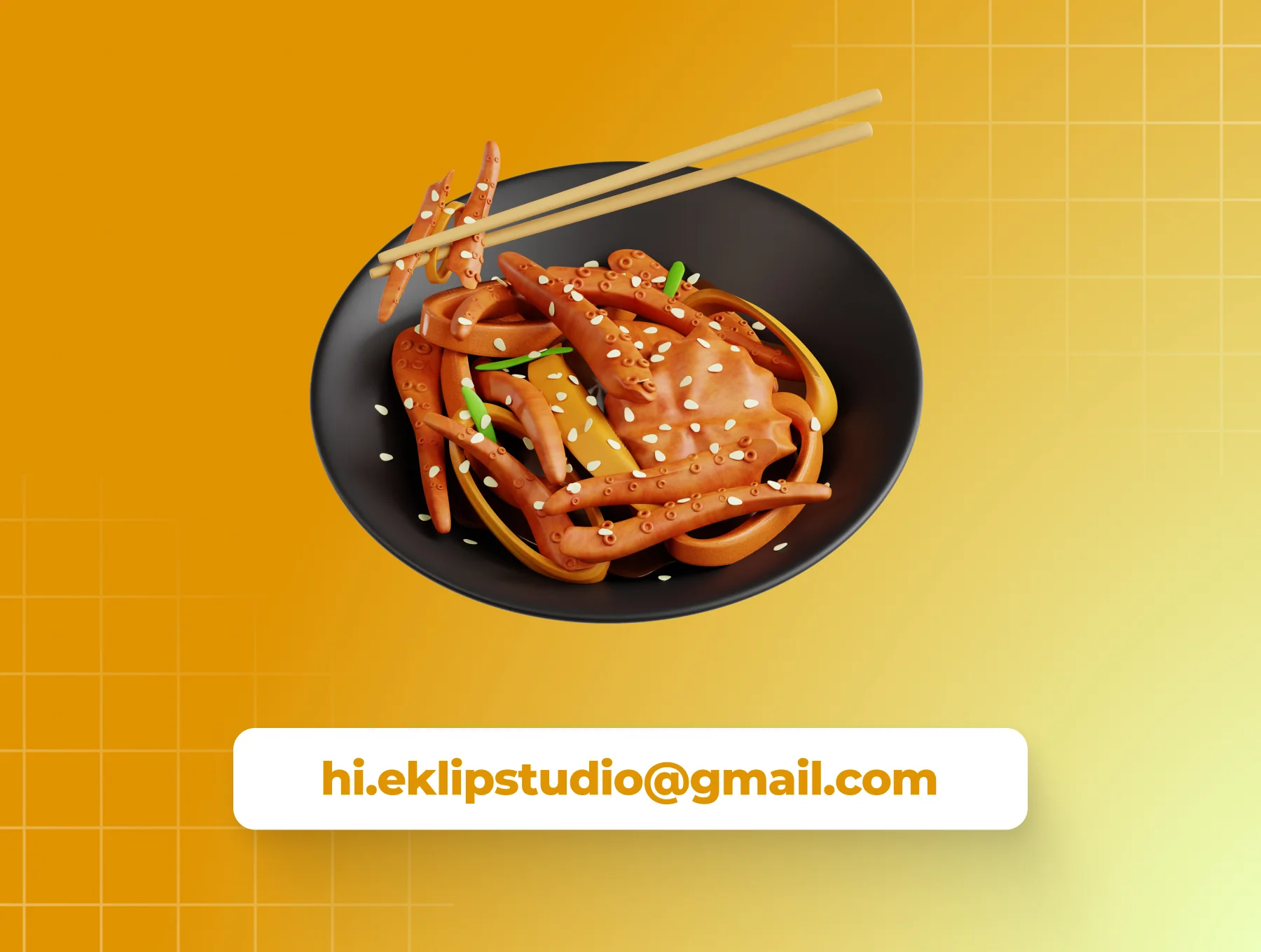 Seafood 3D Icon Set 6