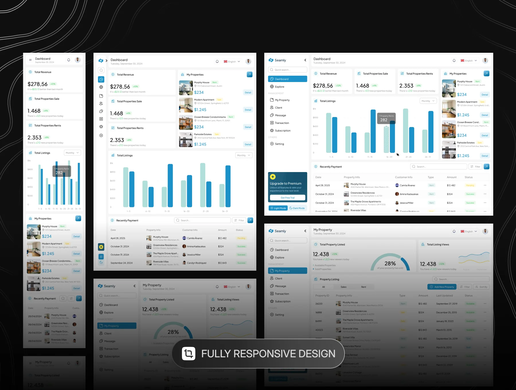 Seamly - Real Estate Dashboard UI Kit 4