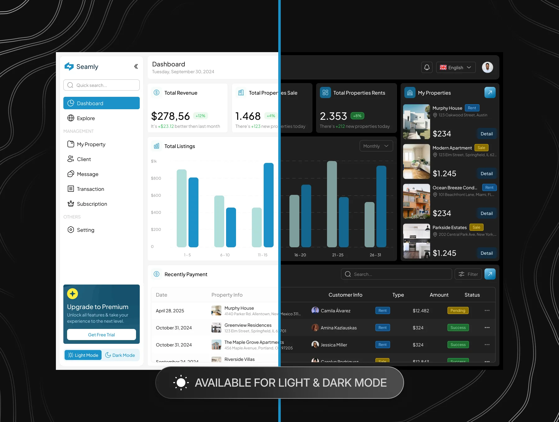 Seamly - Real Estate Dashboard UI Kit 5