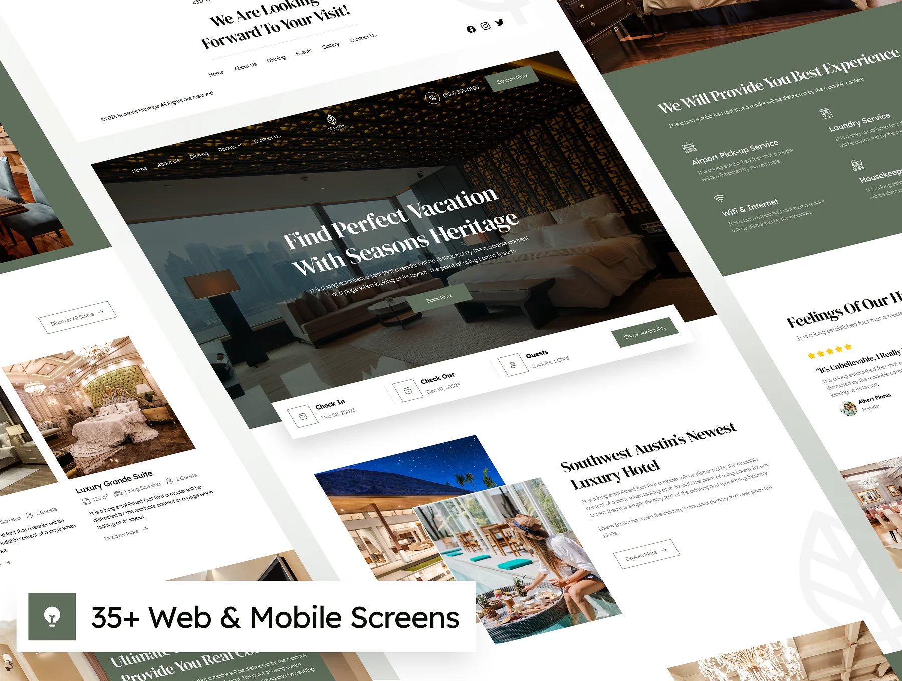 Seasons - Hotel Booking Website Framer Template 4
