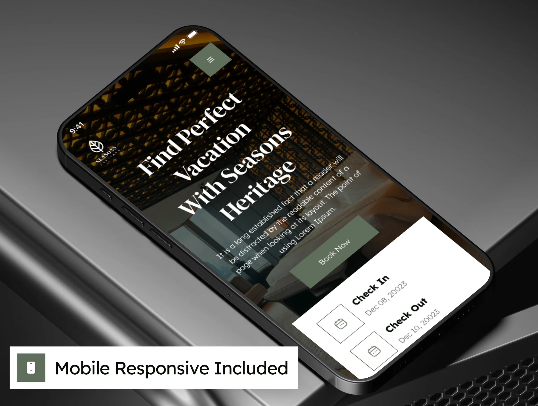Seasons - Hotel Booking Website Framer Template 7
