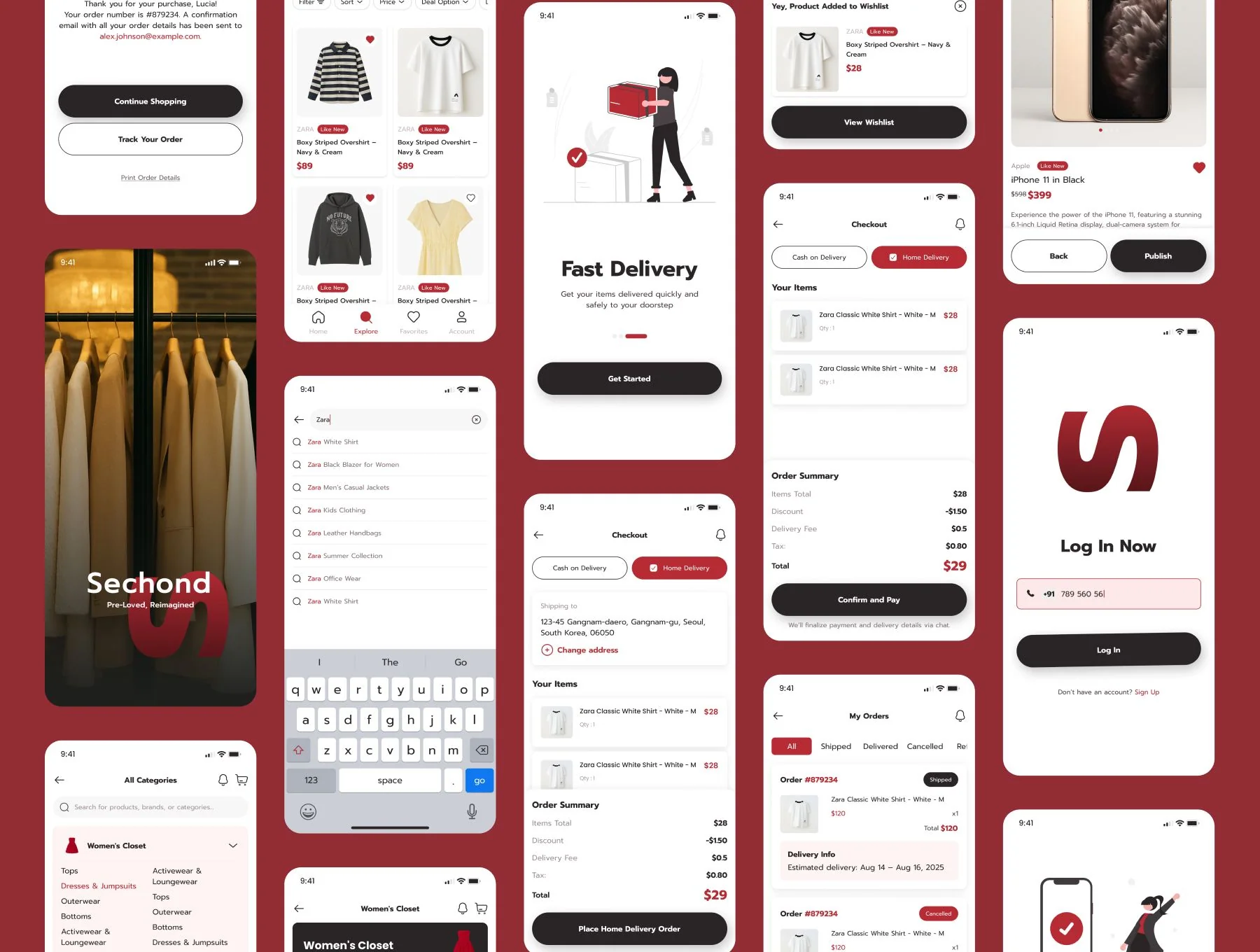 Sechond - Preloved Marketplace App UI Kit 7