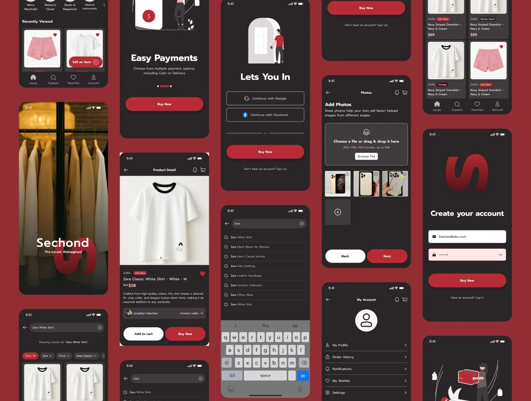 Sechond - Preloved Marketplace App UI Kit 8