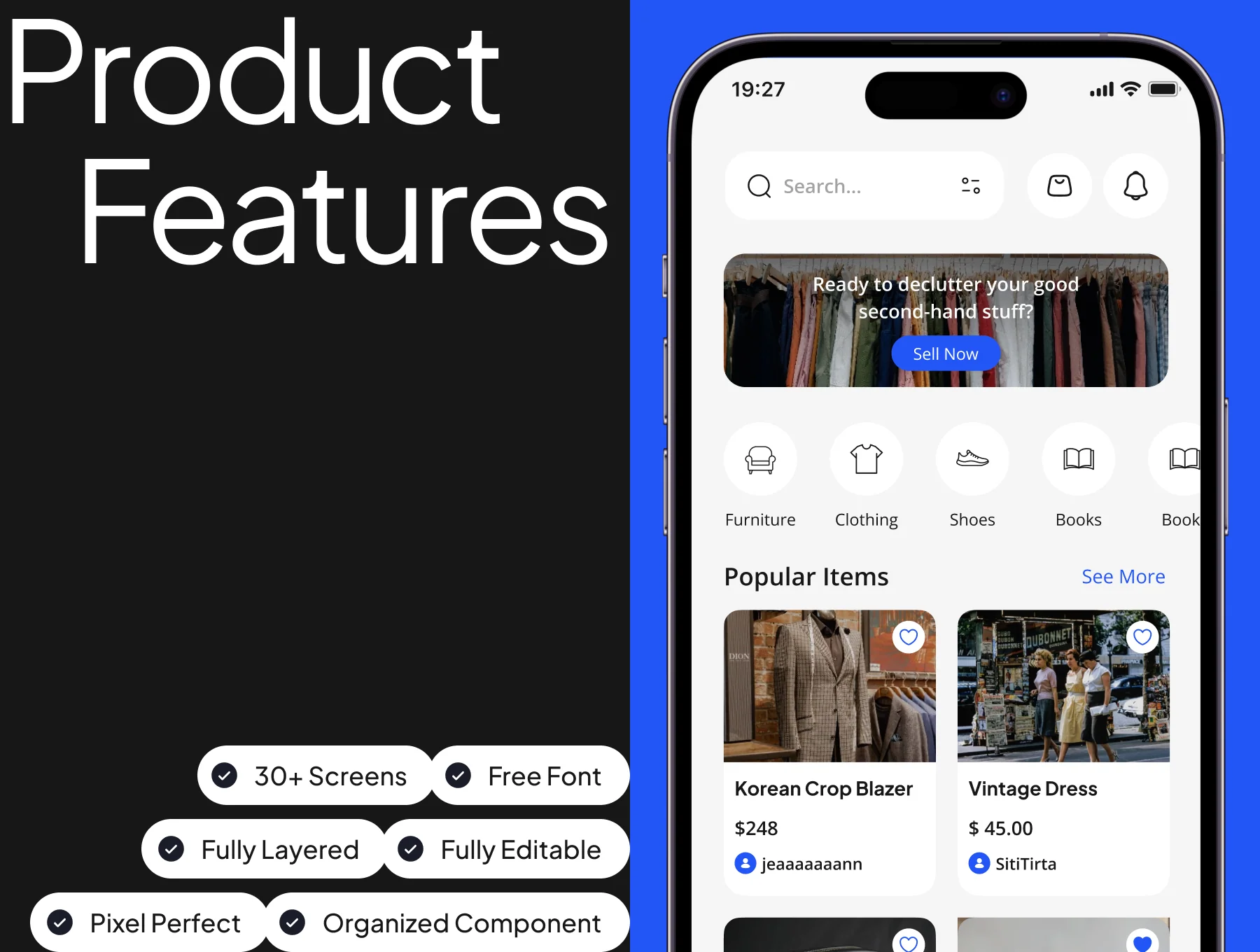 Secondhand App UI Kit
