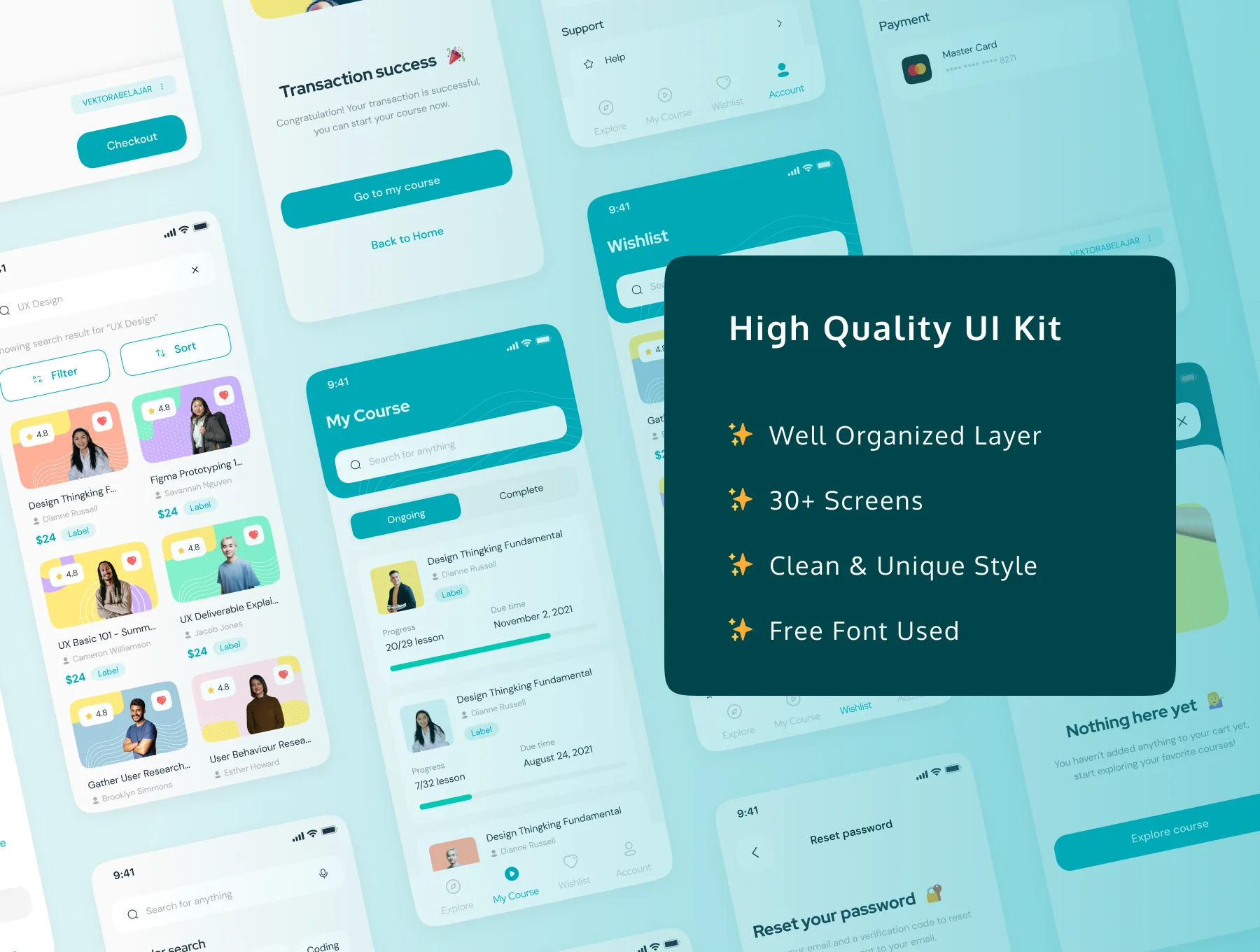Secoola - Course Mobile Apps UI KIT 2