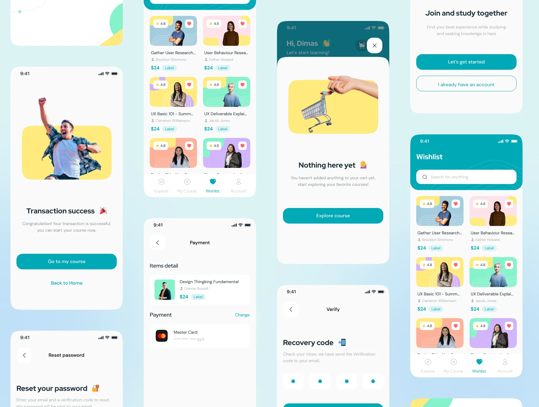 Secoola - Course Mobile Apps UI KIT 4