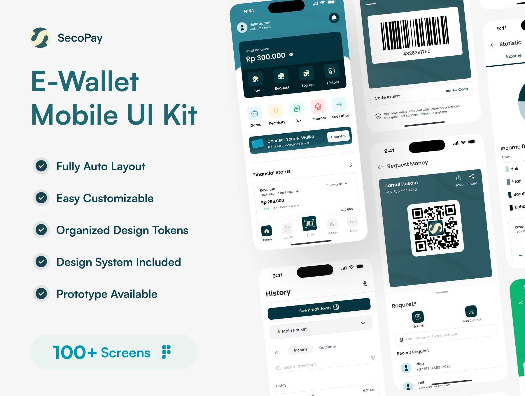 SecoPay: Smart Management e-Wallet App UI KIT