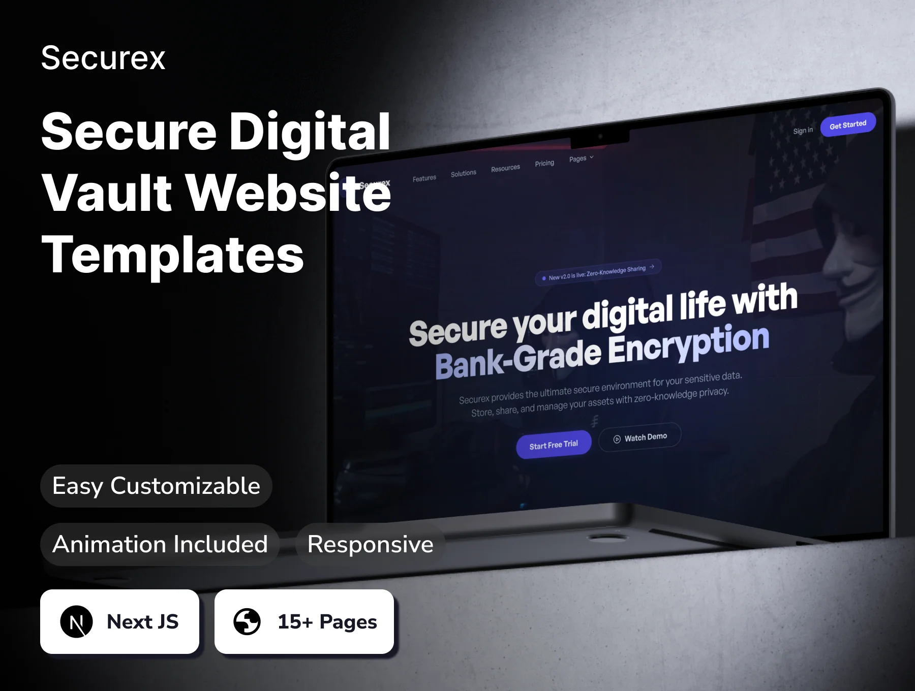 Securex - Secure Digital Vault Website Templates