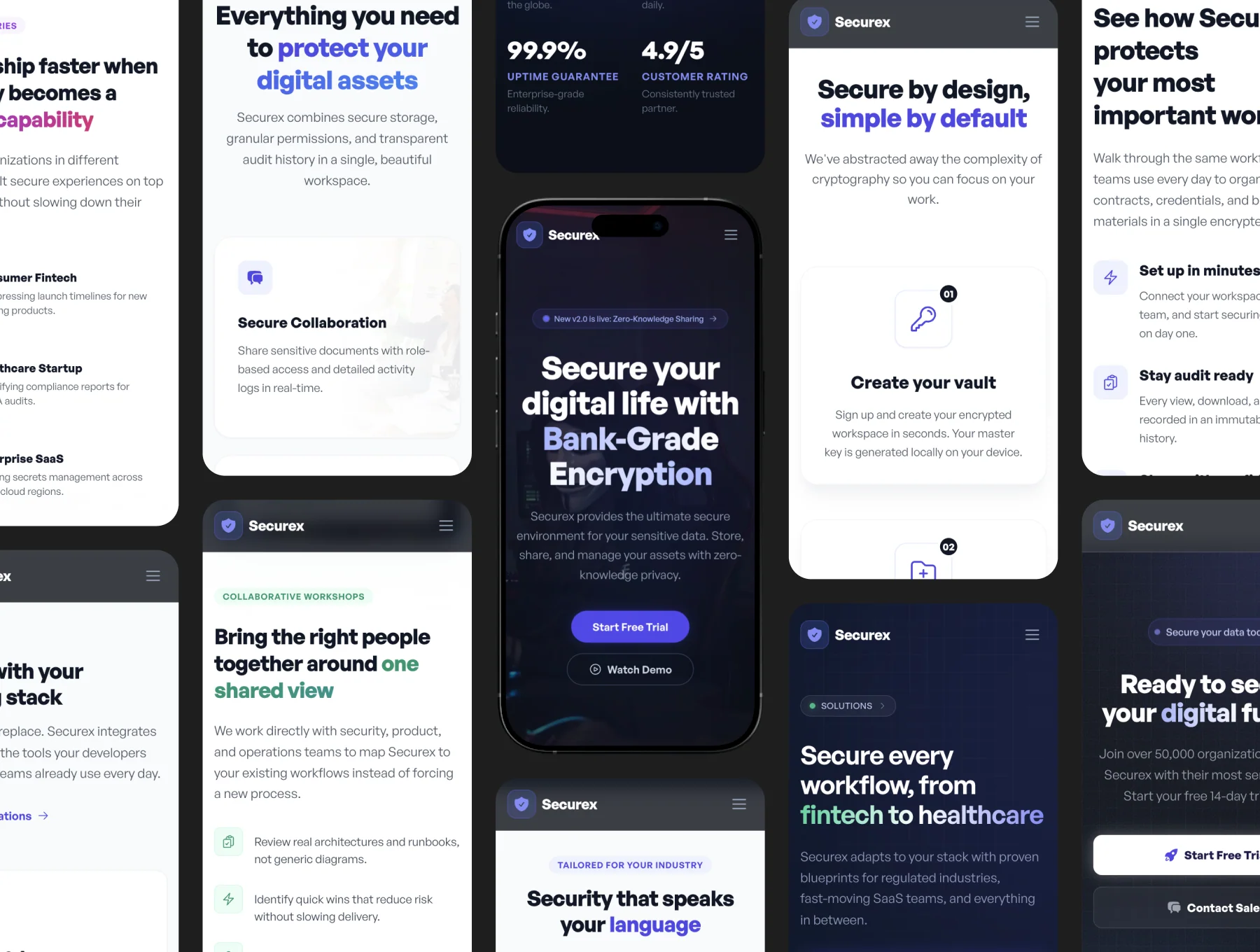 Securex - Secure Digital Vault Website Templates 3