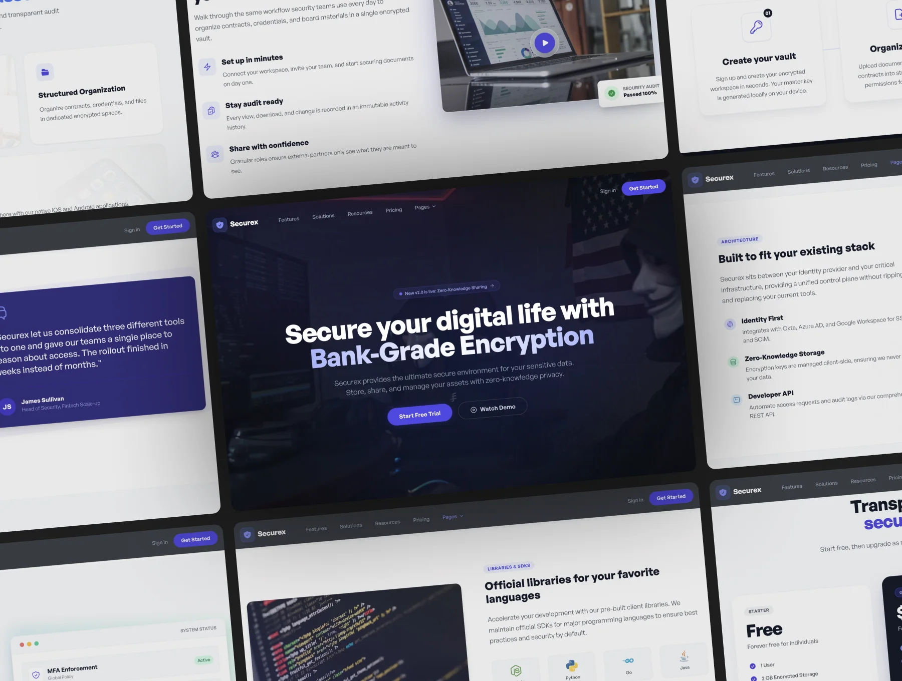 Securex - Secure Digital Vault Website Templates 4