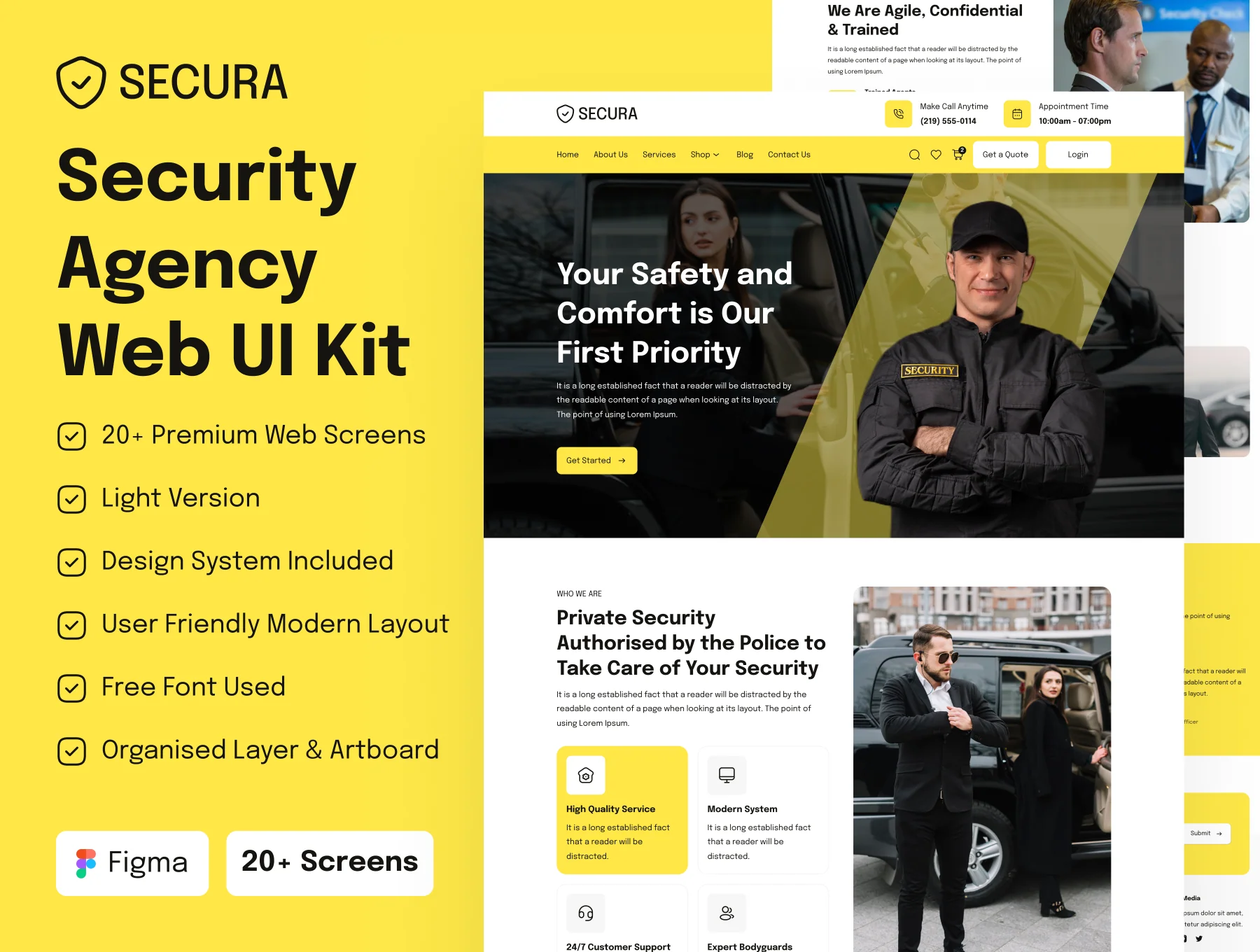 Security Agency Web UI Kit