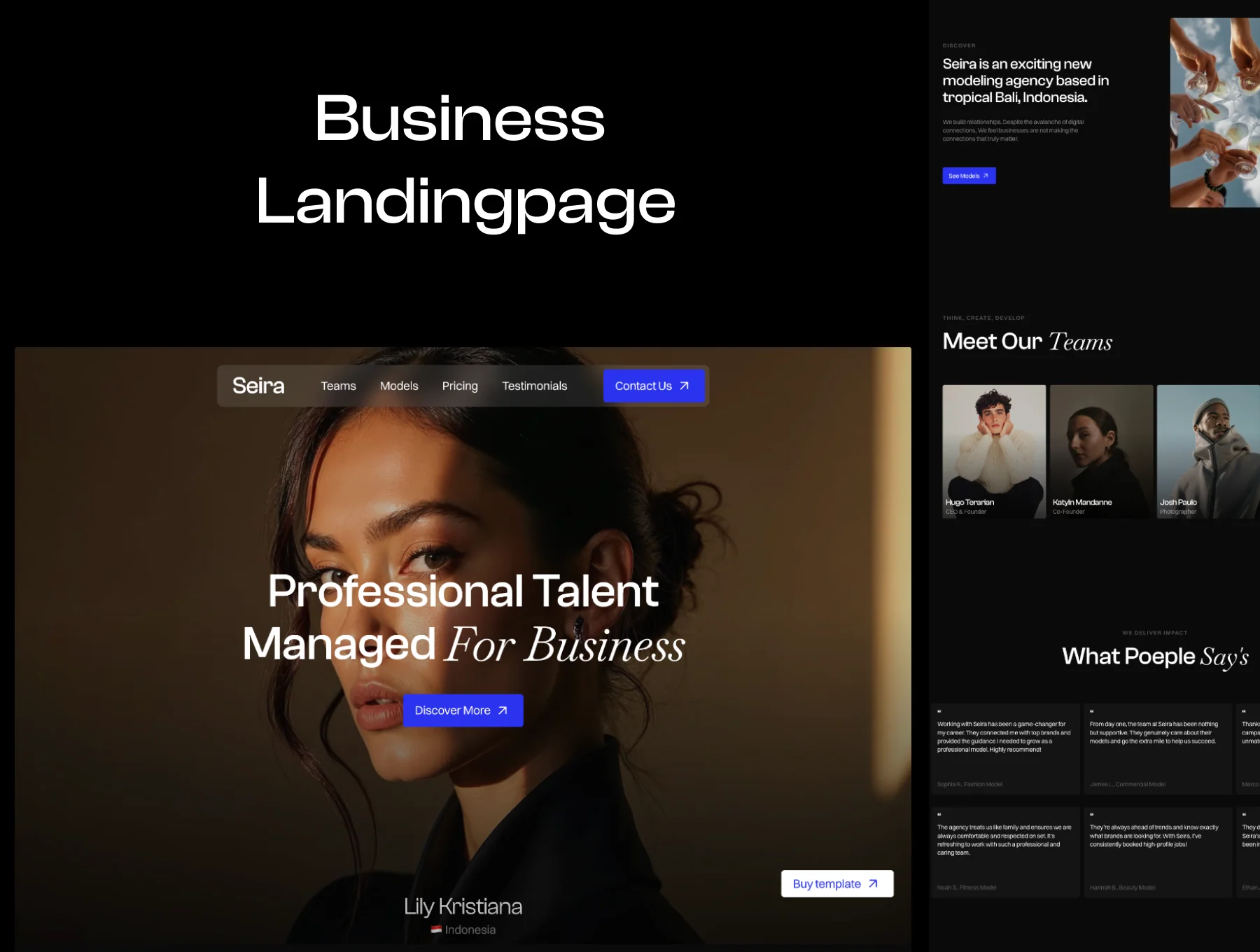 Seira – Business Agency Framer Website Template 2
