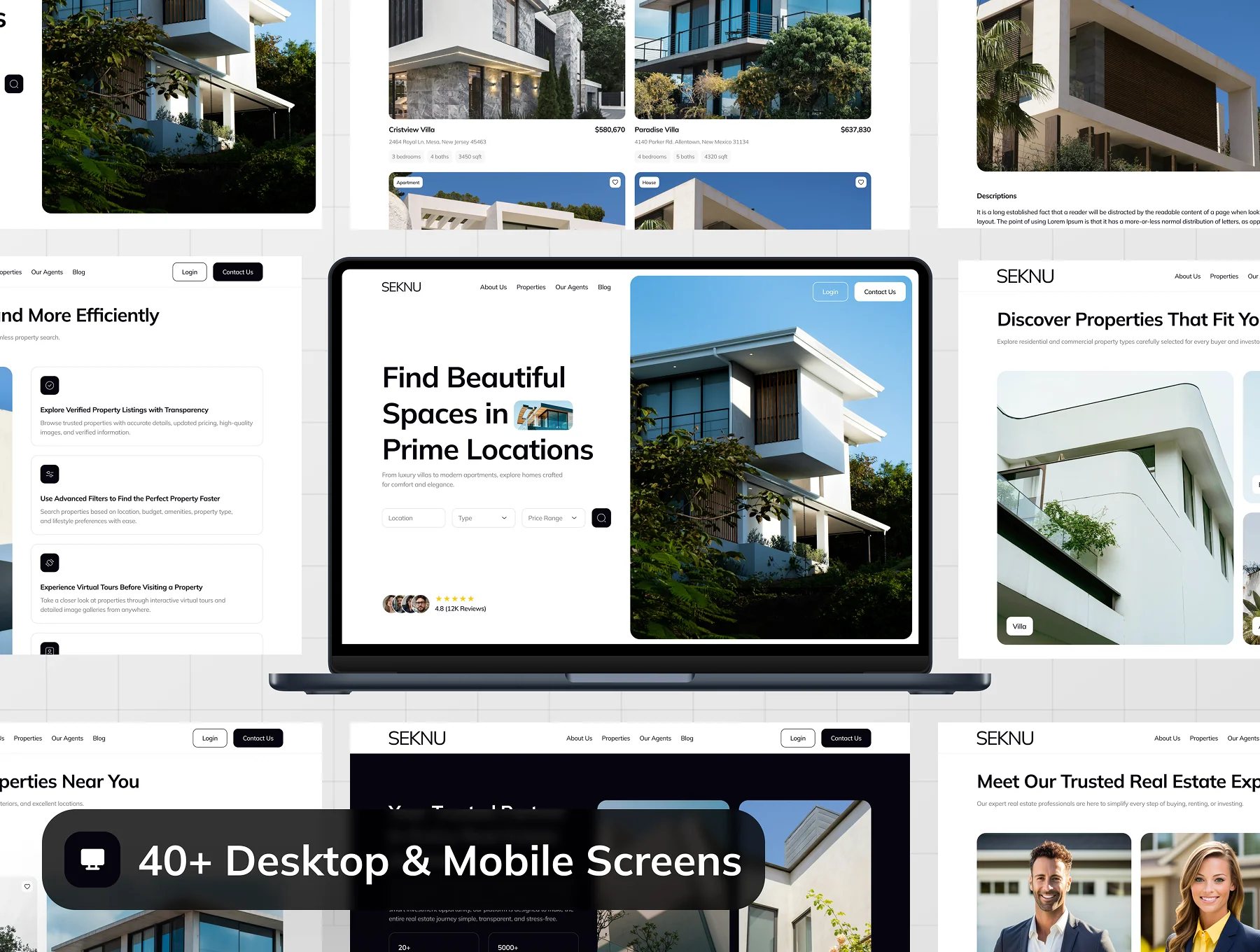 SEKNU - Real Estate Website UI Kit 3