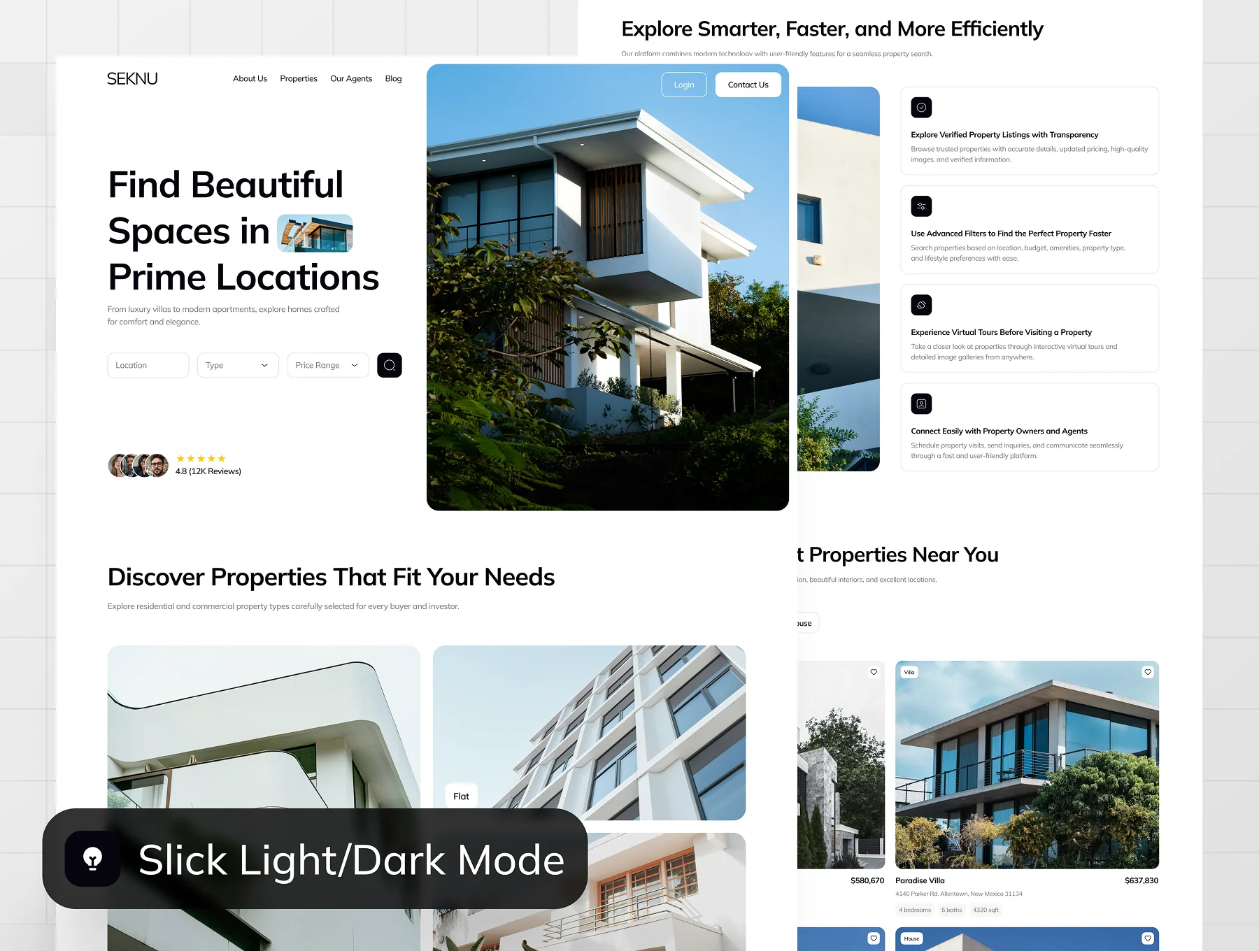 SEKNU - Real Estate Website UI Kit 4