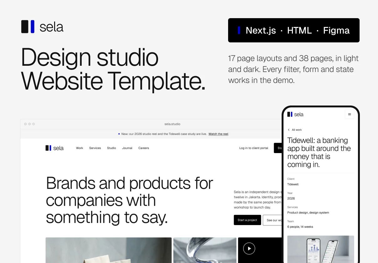 Sela Design Studio Website Template