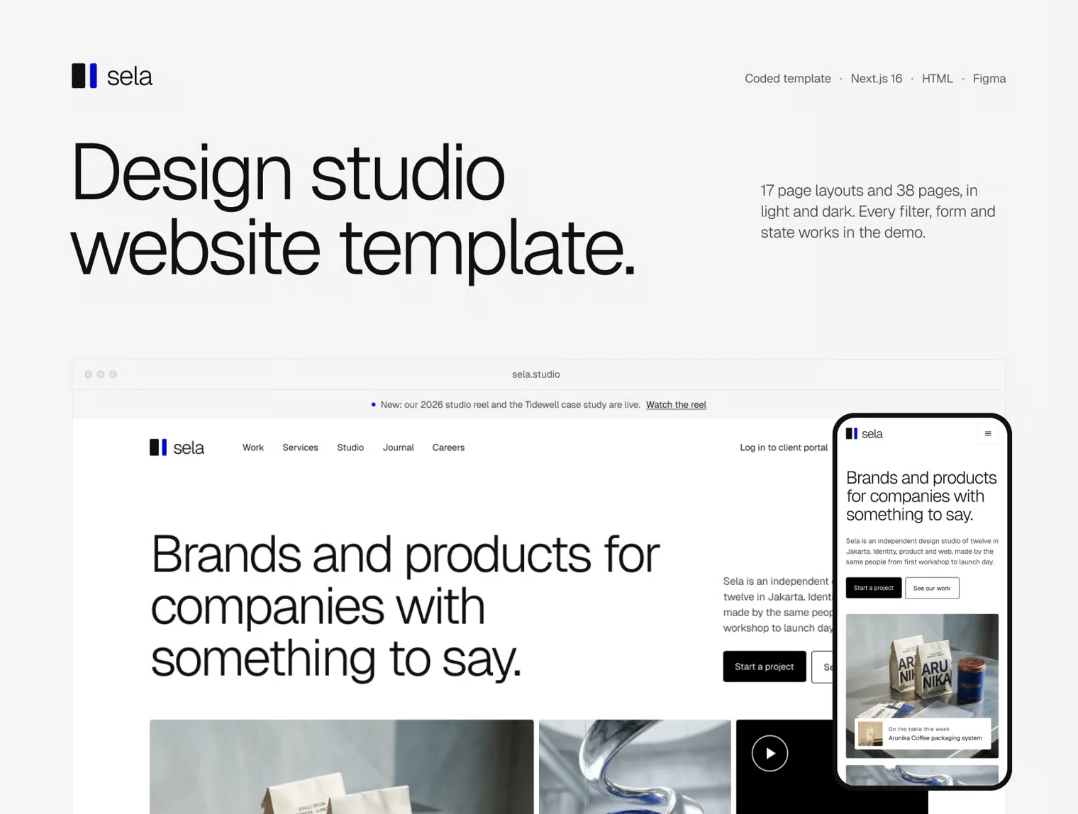 Sela Design Studio Website Template