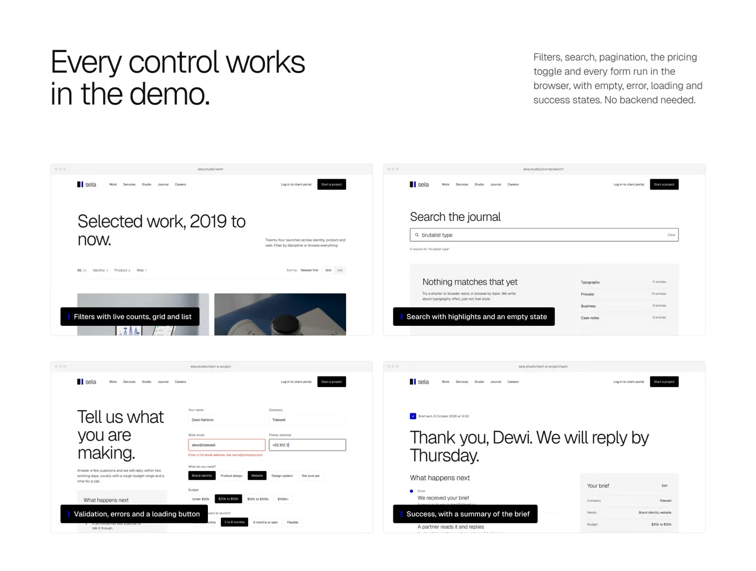 Sela Design Studio Website Template 5