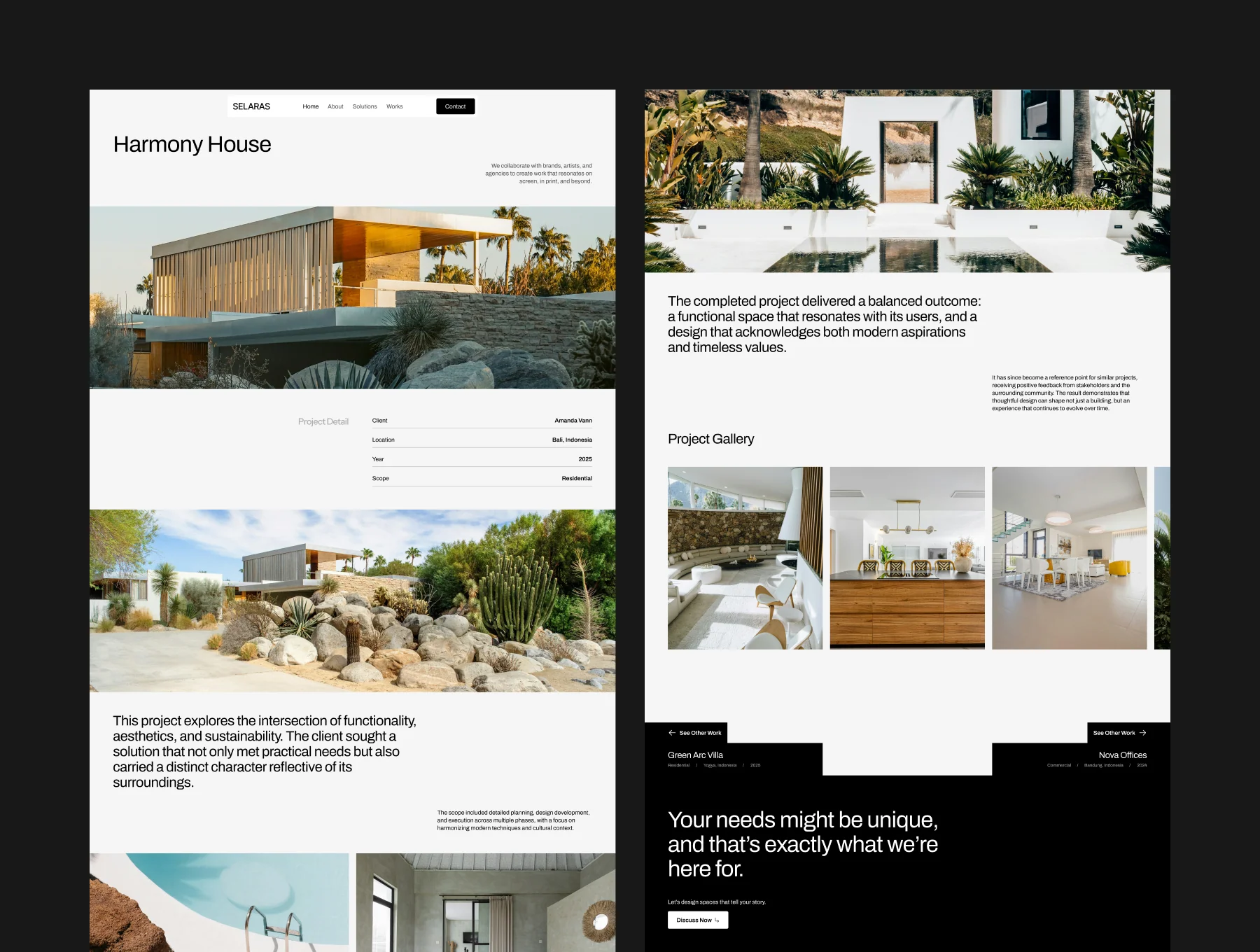 Selaras -  Architecture & Design Framer Template 3