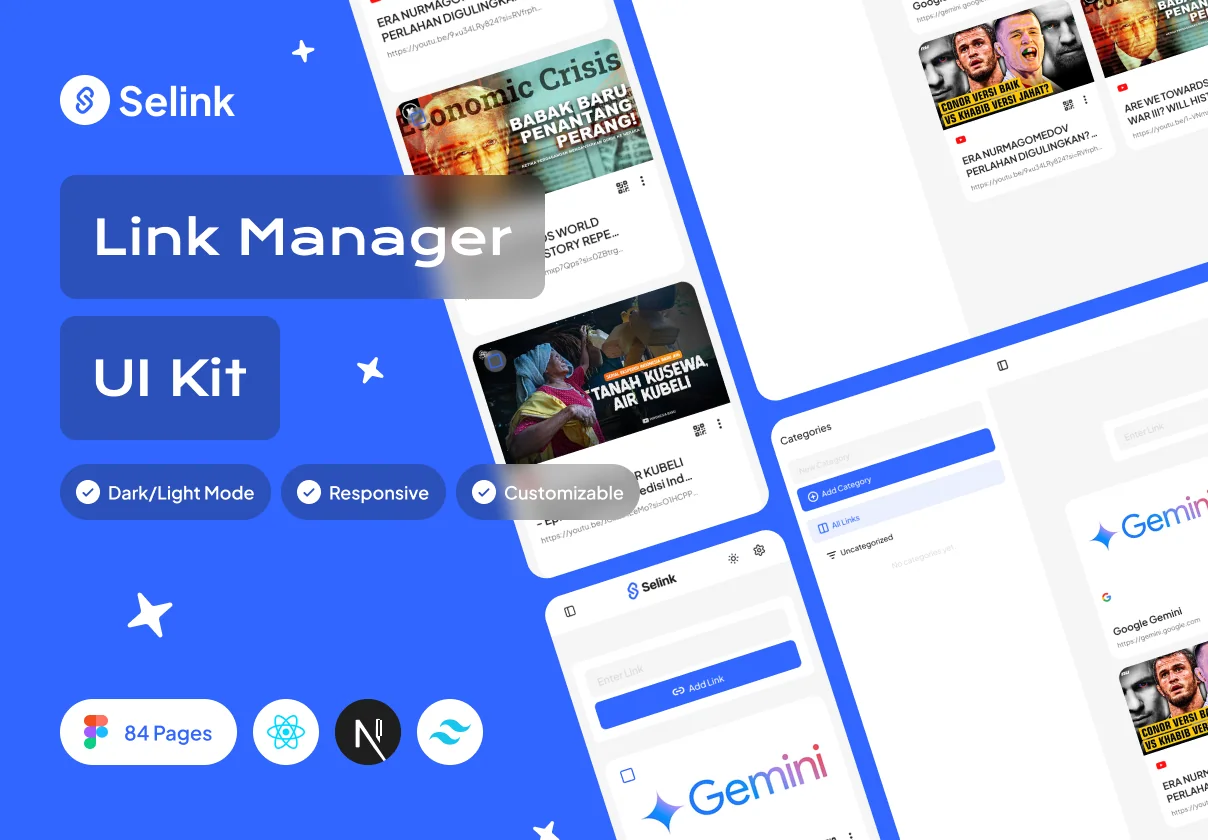 Selink - Link Manager UI Kit