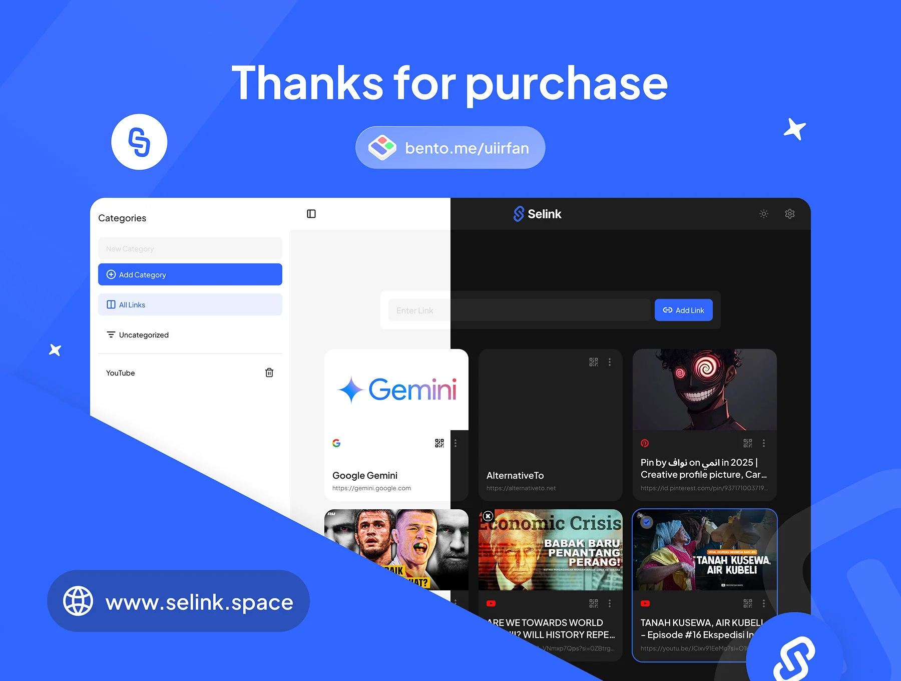 Selink - Link Manager UI Kit 8
