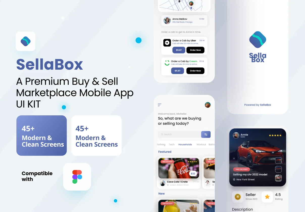 SellaBox - A Premium Buy & Sell Marketplace Mobile App UI Kit